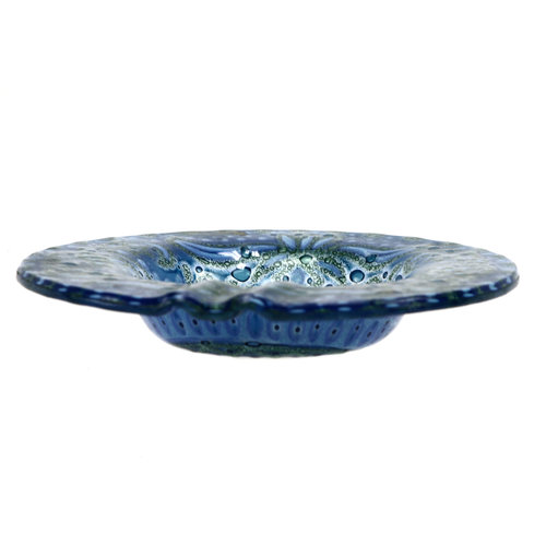 * Blue Glass Ashtray