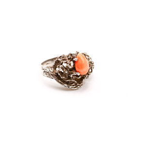 * Sterling & Angel Coral Ring * Sterling & Angel Coral Ring