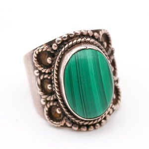 * Sterling Malachite Ring