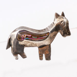 * Sterling Abalone Donkey Pin