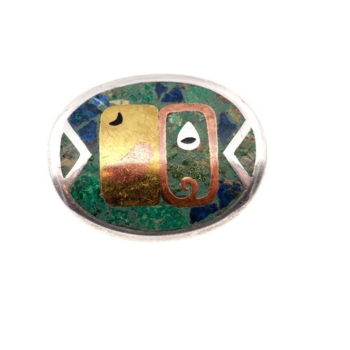 Mexican Metales Casado .925 Nestor Taxco Pin Mexican Metales Casado .925 Nestor Taxco Pin