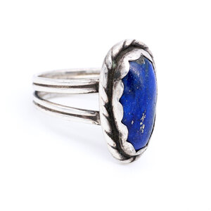 * Native American Sterling & Lapis Ring (8.5)