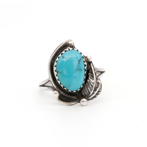 * Native American Sterling & Turquoise Ring (6)