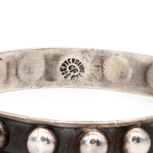 * Mexican Sterling Silver Studded Bangle