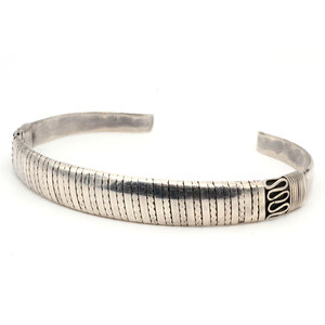 * Sterling Silver Wire Wrapped Cuff * Sterling Silver Wire Wrapped Cuff