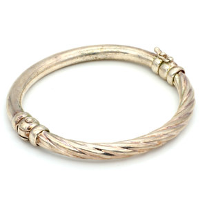 * Sterling Twisted Hinged Bangle