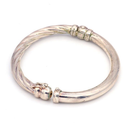 * Sterling Twisted Hinged Bangle