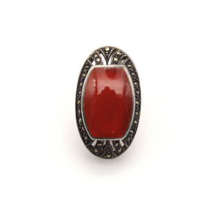 Sterling Carnelian Brooch Sterling Carnelian Brooch