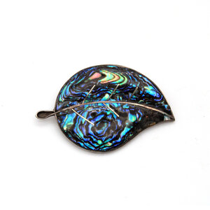 Sterling Abalone Leaf Brooch Sterling Abalone Leaf Brooch