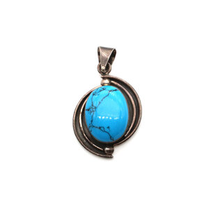Sterling Turquoise Drop Pendant Sterling Turquoise Drop Pendant