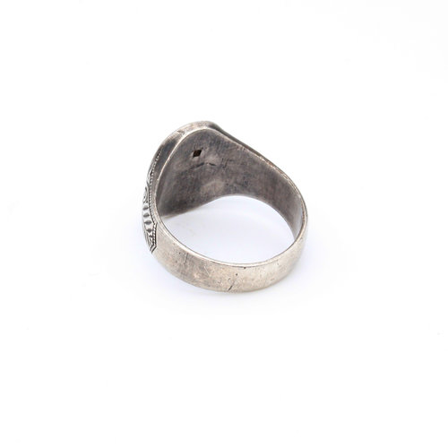 Sterling Masonic Inlay Ring