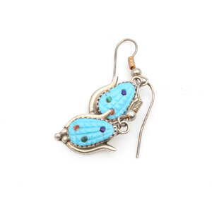 Sterling Turquoise Corn Earrings