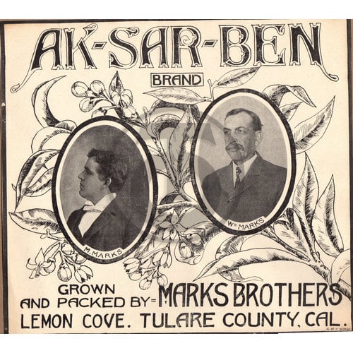 AK-SAR-BEN Brand Marks Brothers Tulare