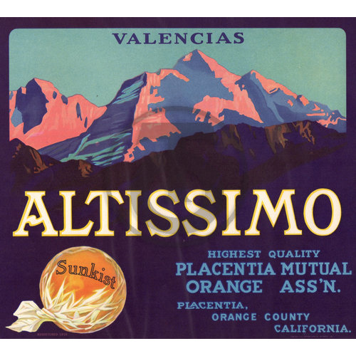 Altissimo Valencias Placentia Mutual Orange Assn