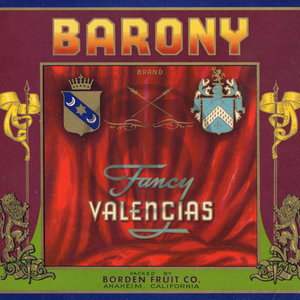 Barony Fancy Valencias Borden Fruit Co