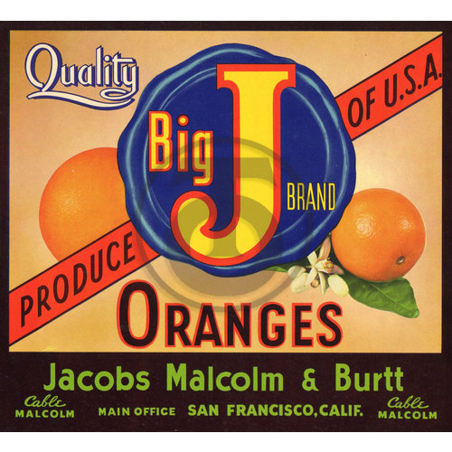 Big J Brand Quality Produce Jacobs Malcolm & Burtt