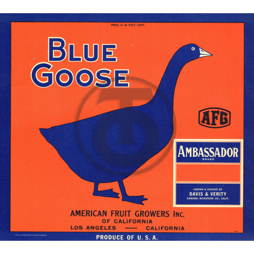 Blue Goose Ambassador Davis & Verity American Fruit Growers Inc