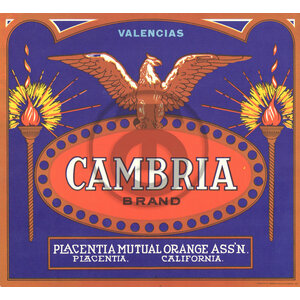 Cambria Brand Valencias Placentia Mutual Orange Assn