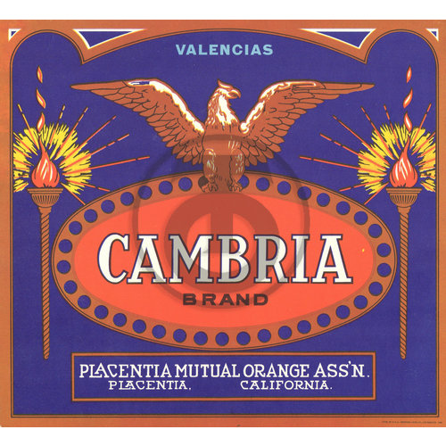 Cambria Brand Valencias Placentia Mutual Orange Assn