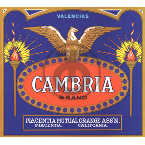 Cambria Brand Valencias Placentia Mutual Orange Assn Cambria Brand Valencias Placentia Mutual Orange Assn