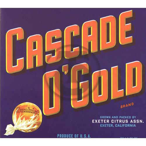 Cascade O'Gold Brand Exeter Citrus Assn