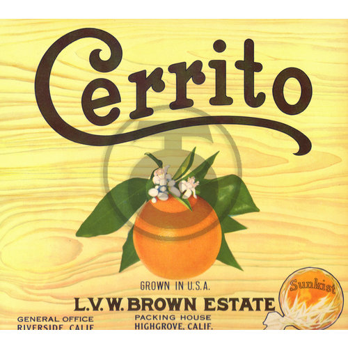 Cerrito Sunkist LVW Brown Estate Highgrove CA