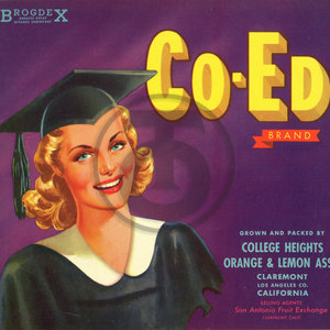 Co-Ed Brand College Heights Orange & Lemon Assn Claremont