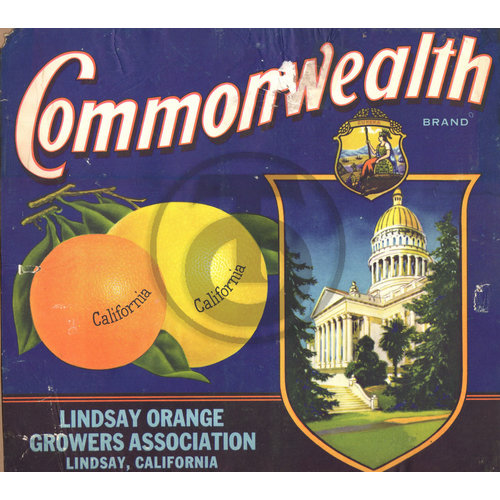 Commonwealth Brand Lindsay Orange Growers Assn CA