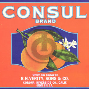Consul Brand R H Verity Sons & Co Corona CA