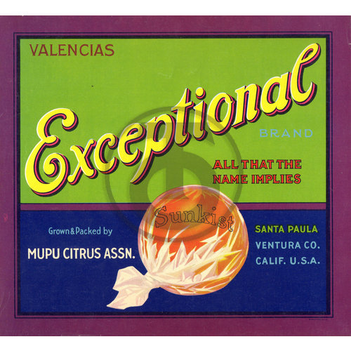 Exceptional Brand All That The Name Implies Mupu Citrus Assn Santa Paula