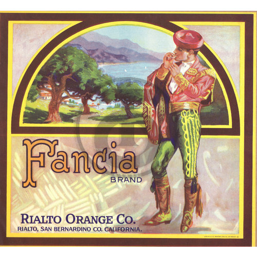 Fancia Brand Rialto Orange Co San Bernardino Co CA