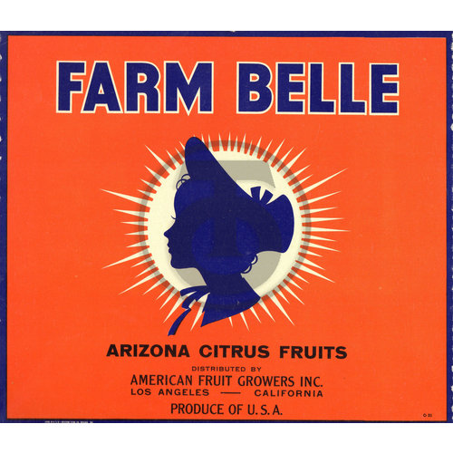 Farm Belle Arizona Citrus Fruits America Fruit Growers Inc Los Angeles