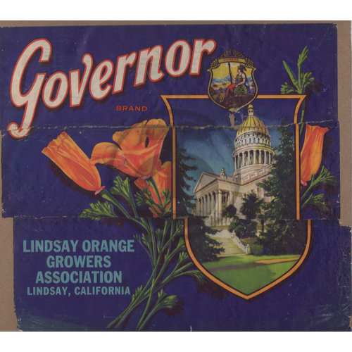 Governor Brand Lindsay Orange Growers Association