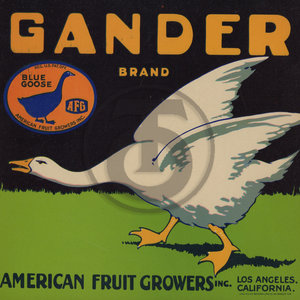 Gander Brand Blue Goose American Fruit Growers Los Angeles