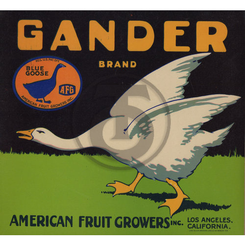 Gander Brand Blue Goose American Fruit Growers Los Angeles