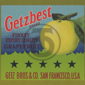 Getzbest Brand Finest Export Quality Grapefruit Getz Bros & Co San Francisco