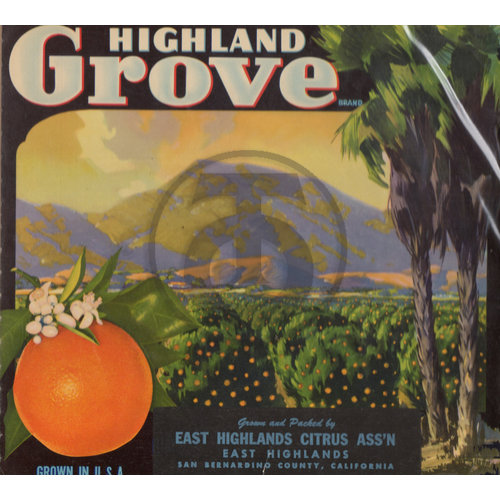 Highland Grove East Highlands Citrus Assn San Bernardino County CA