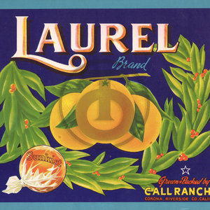 Laurel Brand Call Sunkist Ranch Corona Riverside Co CA