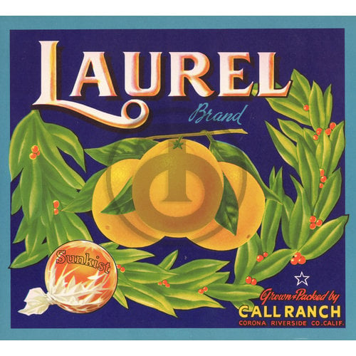 Laurel Brand Call Sunkist Ranch Corona Riverside Co CA