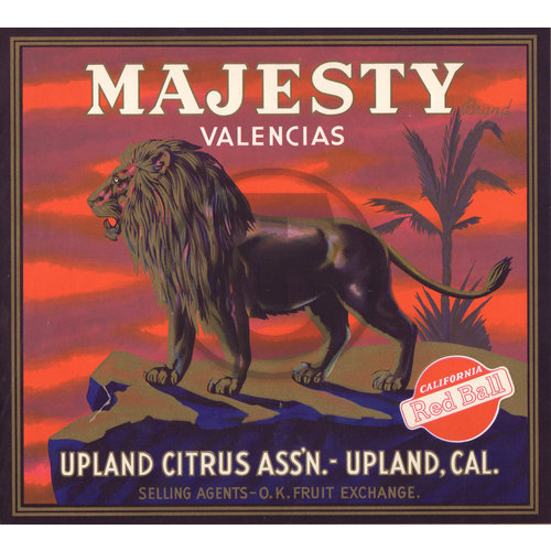 Majesty Valencias Red Ball Upland Citrus Assn Upland CA