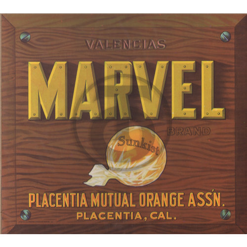 Marvel Valencias Sunkis Placentia Mutual Orange Assn CA