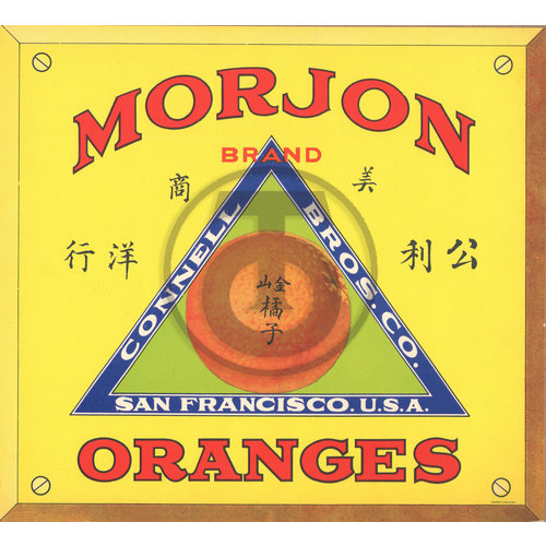 Morjo Brand Oranges Connell Bros Co San Francisco, CA