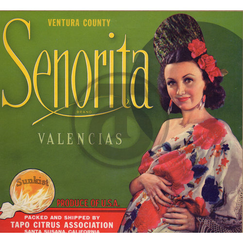 Senorita Brand Valencias - Ventura County
