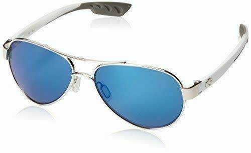 Costa Costa Loreto 21 Palladium Silver Metal Frame w/ Gray Blue Mirror 580P Lens