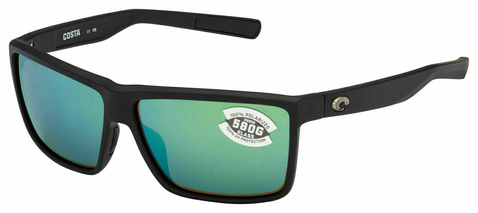 Costa Costa Rinconcito Matte Black w/ Green Mirror 580G Lens