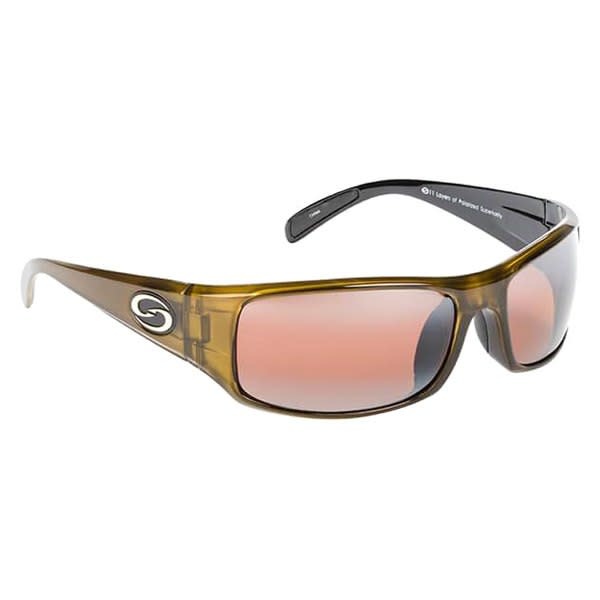 Strike King Strike King SG-S1162 Okeechobee Sunglasses Polarized, ClrGld-Blk DAB/Amber