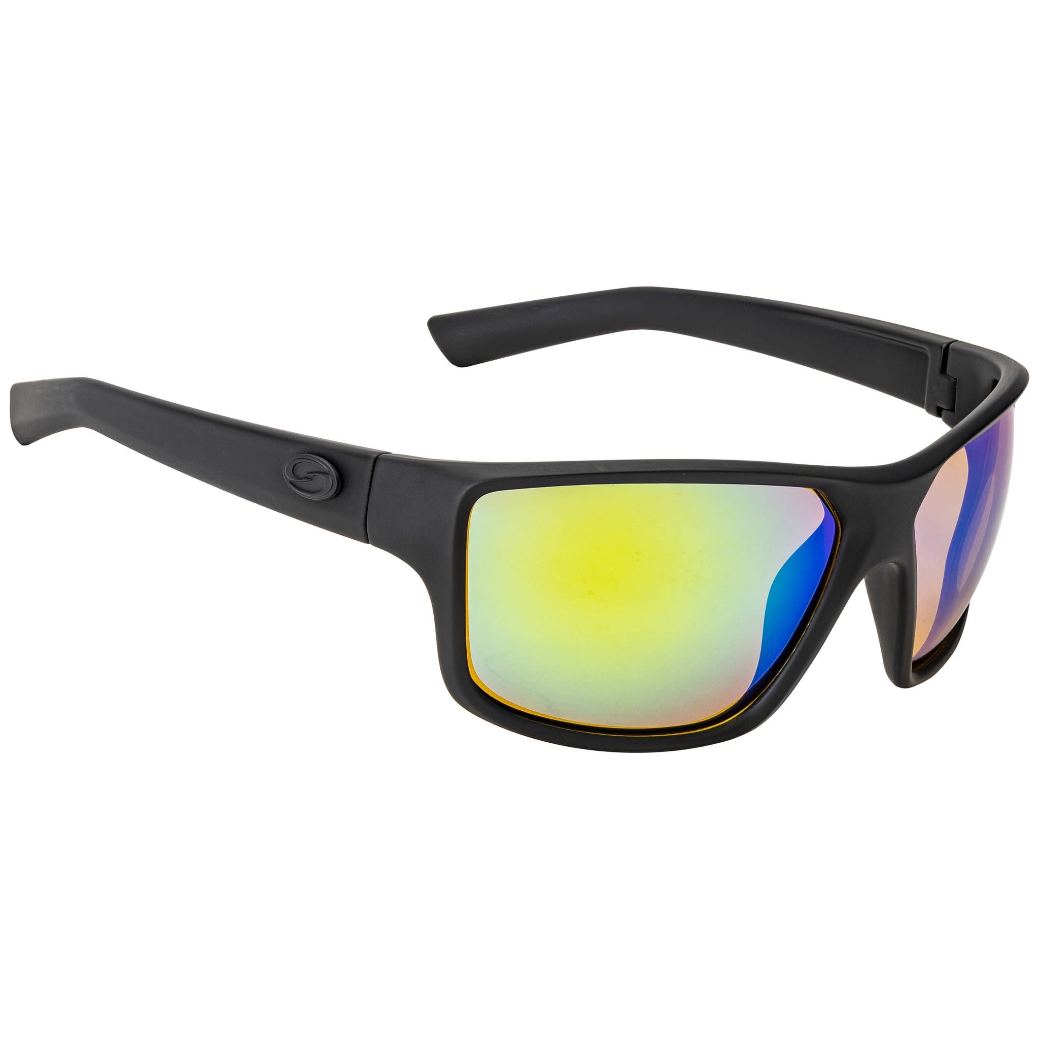Strike King Strike King SG-S11401 S11 Optics Clinch Sunglasses Polarized, Matte Black/Green Mirror Amber Base