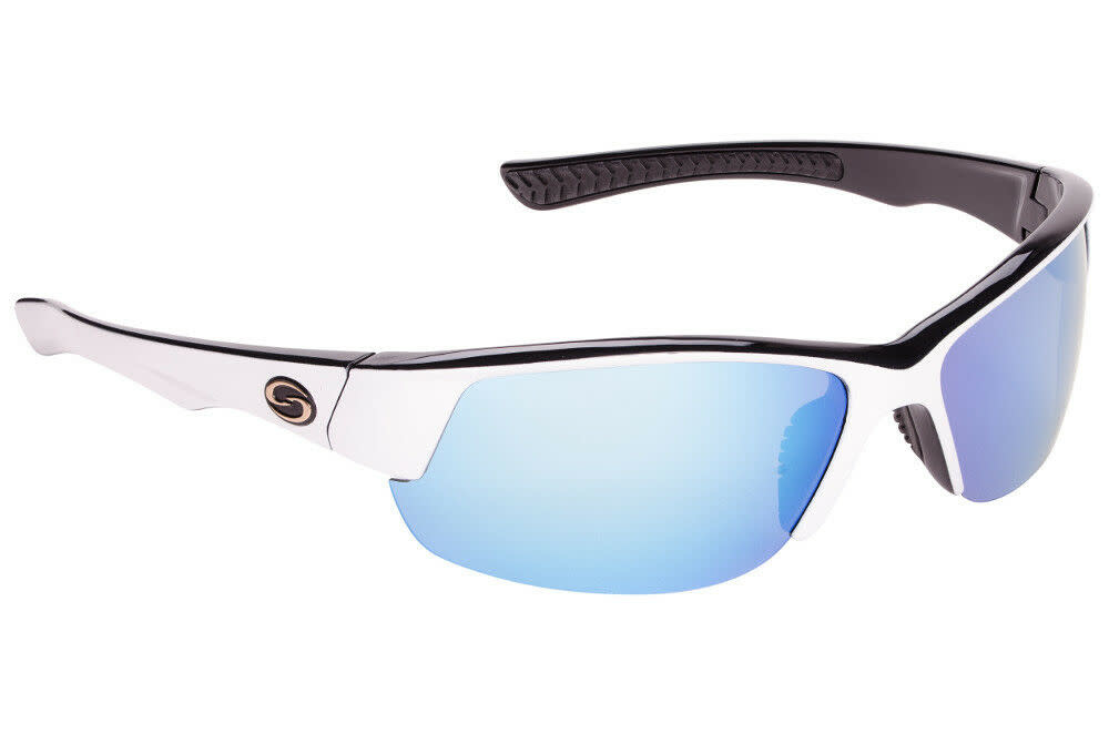Strike King Strike King SG-S11541 Gulf Sunglasses Polarized, WhtBlk 2 Tone/ML Blue Mirror