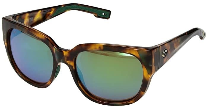 Costa Costa Waterwoman Shiny Palm Tortoise Frame Green Mirror Lens 580G