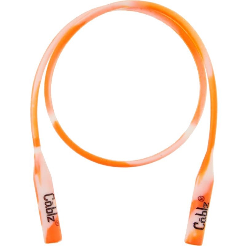 Cablz Cablz Silicone Orange/Wht Silicone Eyewear Retainer 16" Orange & White